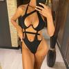 Asymmetric V-bra Underwired Cut Out Women Swimwear One Piece Swimsuit Female High Cut Monokini Bather Bathing Suit Swim