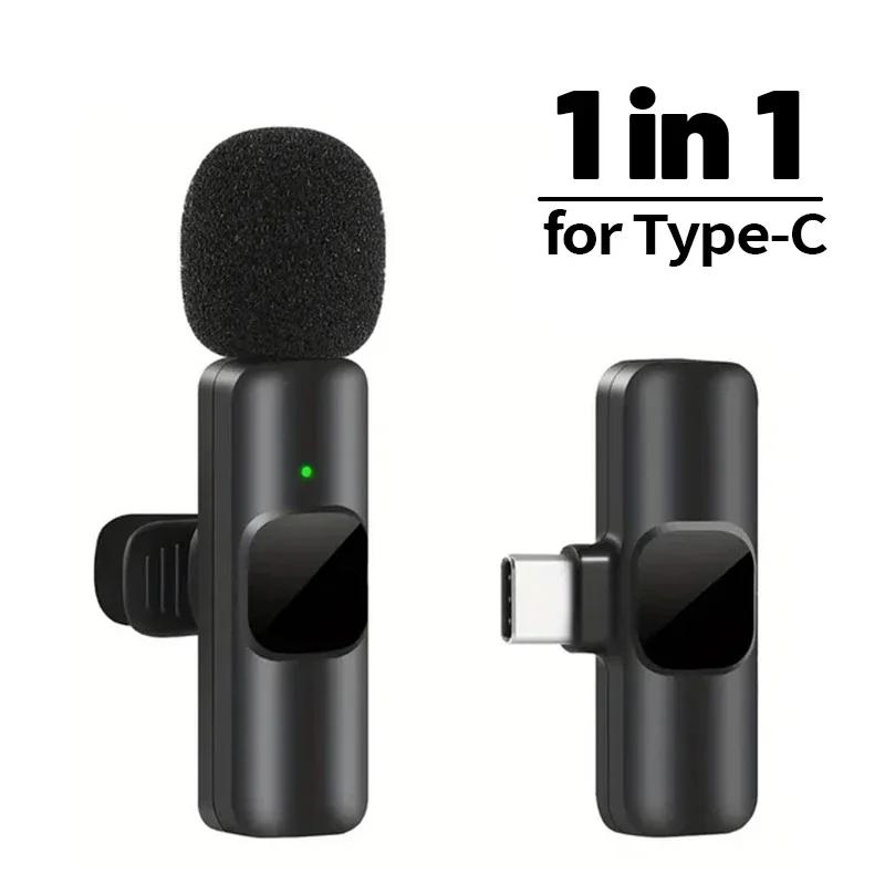 New Wireless Lavalier Microphone Portable Audio Video Recording Mini Mic for Ios Android 3.5mm Live Broadcast Gaming Phone Mic