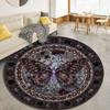 Schmetterling Gotischer Prunk Runder Teppich, Teppich für Wohnzimmer Schlafzimmer Sofa Spielzimmer Dekor, Rutschfeste Fußmatte83