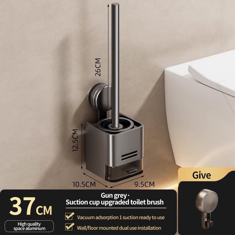 Suction Cup Toilet Brush Set Wall Mounted Special No Dead Corner Toilet Storage Rack Toilet Cleaning Tool