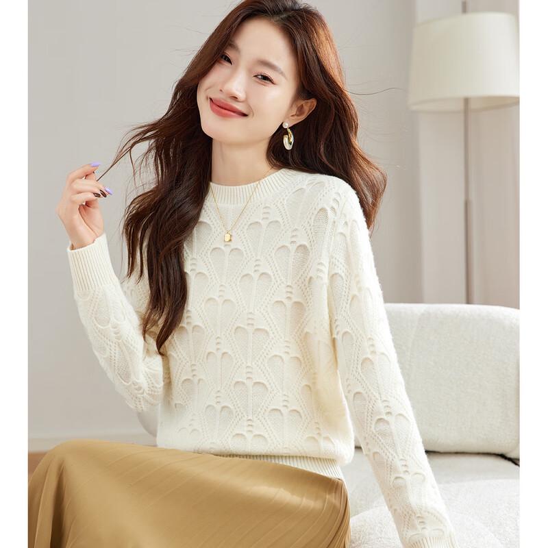 Srcr Women's Jacquard Pure Wool Long-Sleeve Sweater