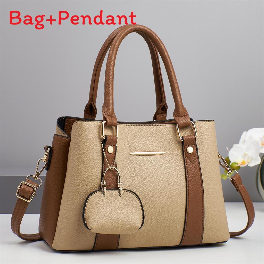 Pu Small Crossbody Bag With Contrast Color Block Pocket For Daily Use