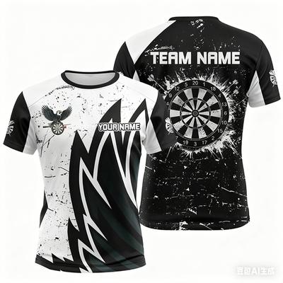 Men's T-Shirts Fashion Dart Club Personalization Name Tees Funny 3D Custom Print Team Clothing Casual O-neck Short Sleeve Tops