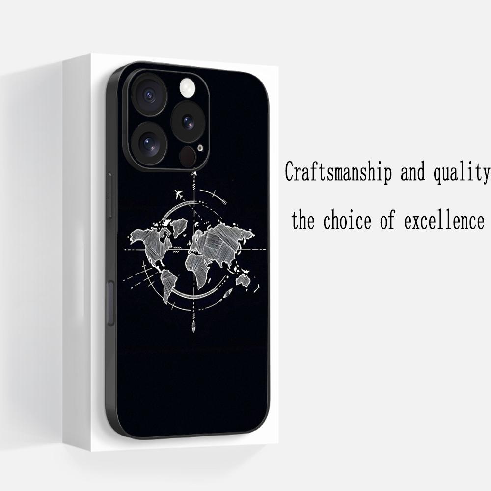 

Travel inspired plane patten design Phone Case For iPhone 17 16 e 15 14 13 12 Plus Mini Pro Max Soft black Shockproof Cover iPhone 12