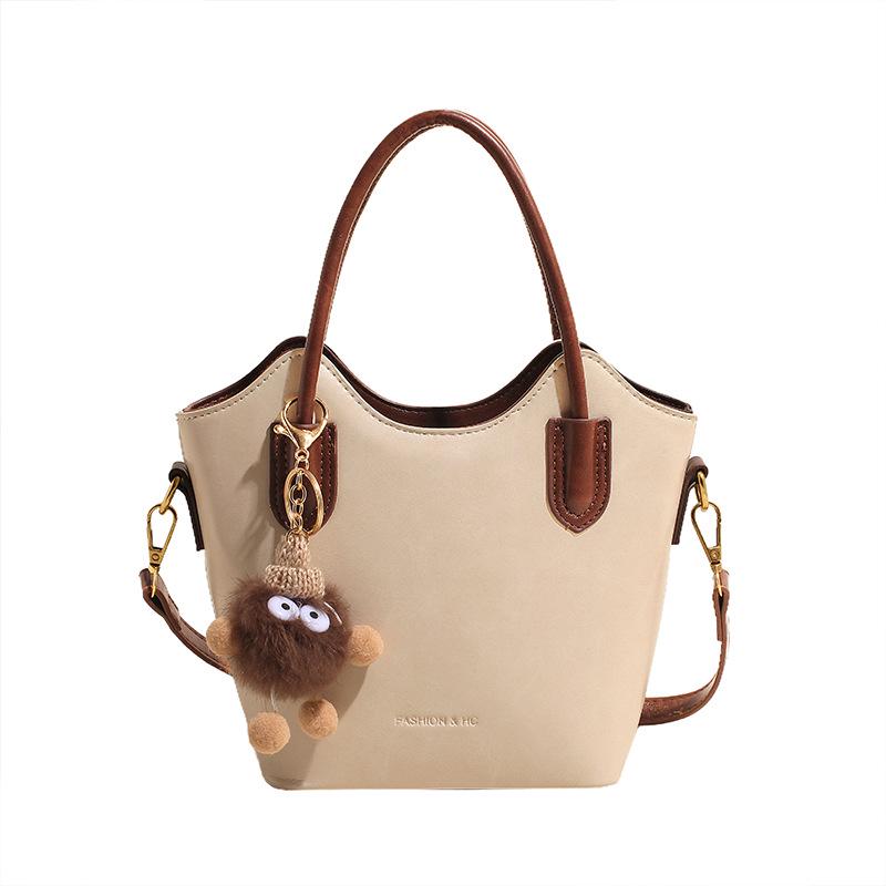 

Женская универсальная сумка-ведро кроссбоди в ретро-стиле 2025 для осени/зимы With Pendant