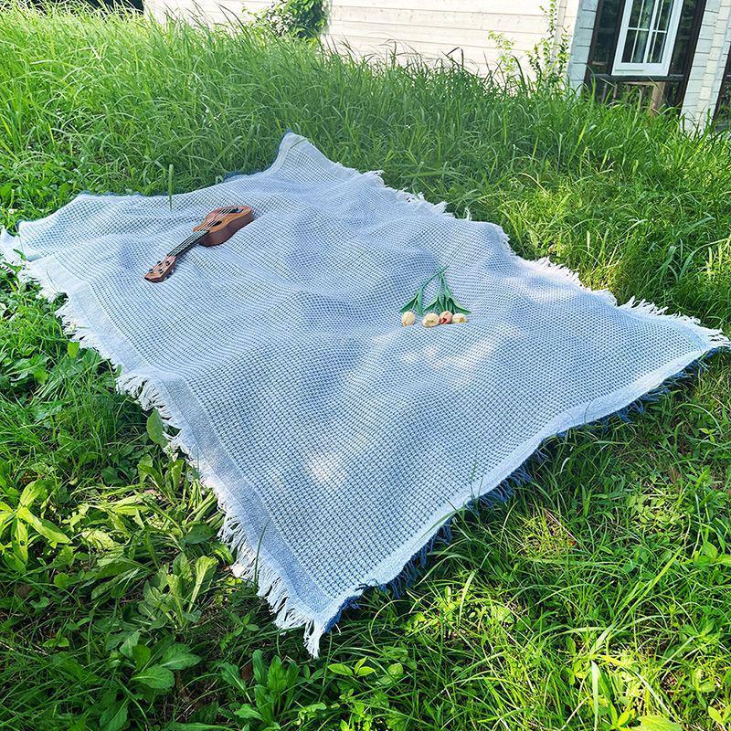 French Artistic Outdoor Double-Sided Picnic Mat - Thickened for Camping & Photography