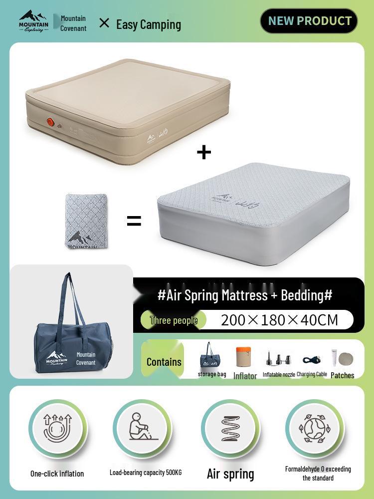 Mountain Inflatable Camping Mattress for Outdoor and Home Use