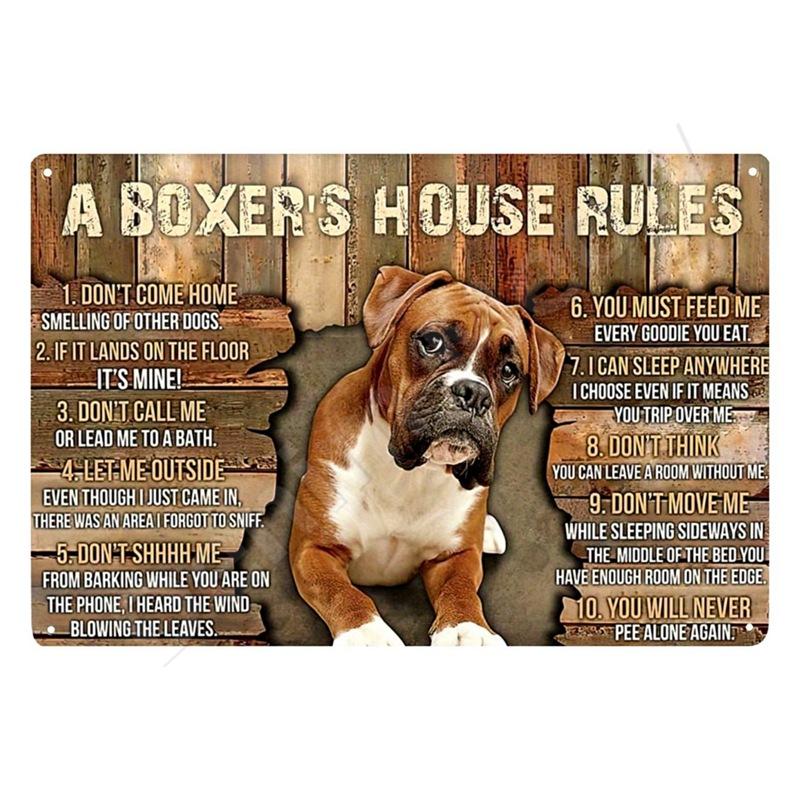 Dachshund Metal Tin Sign, Doberman Dog, Retro Art, Yorkie, Funny Pet Poster, Cafe, Kitchen, Home, Wall Decoration, Plaque Gif