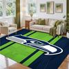 Seattle Seahawks Design Kristall-Samt Teppich Weiche Dekorative Matte für Schlafzimmer Eingang