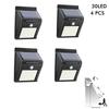 Luce Solare a 30 LED con Sensore di Movimento PIR Applique da Parete Lampada Solare da Esterno Impermeabile Ad Energia Solare Luce Solare Lampione Stradale Decorazione Giardino