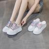 Baotou Half Slippers Women Wear Mesh, Breathable Thick-soled Sports and Leisure Shoes, Small White Shoes Women's Foam Soles Are Light and Comfortable