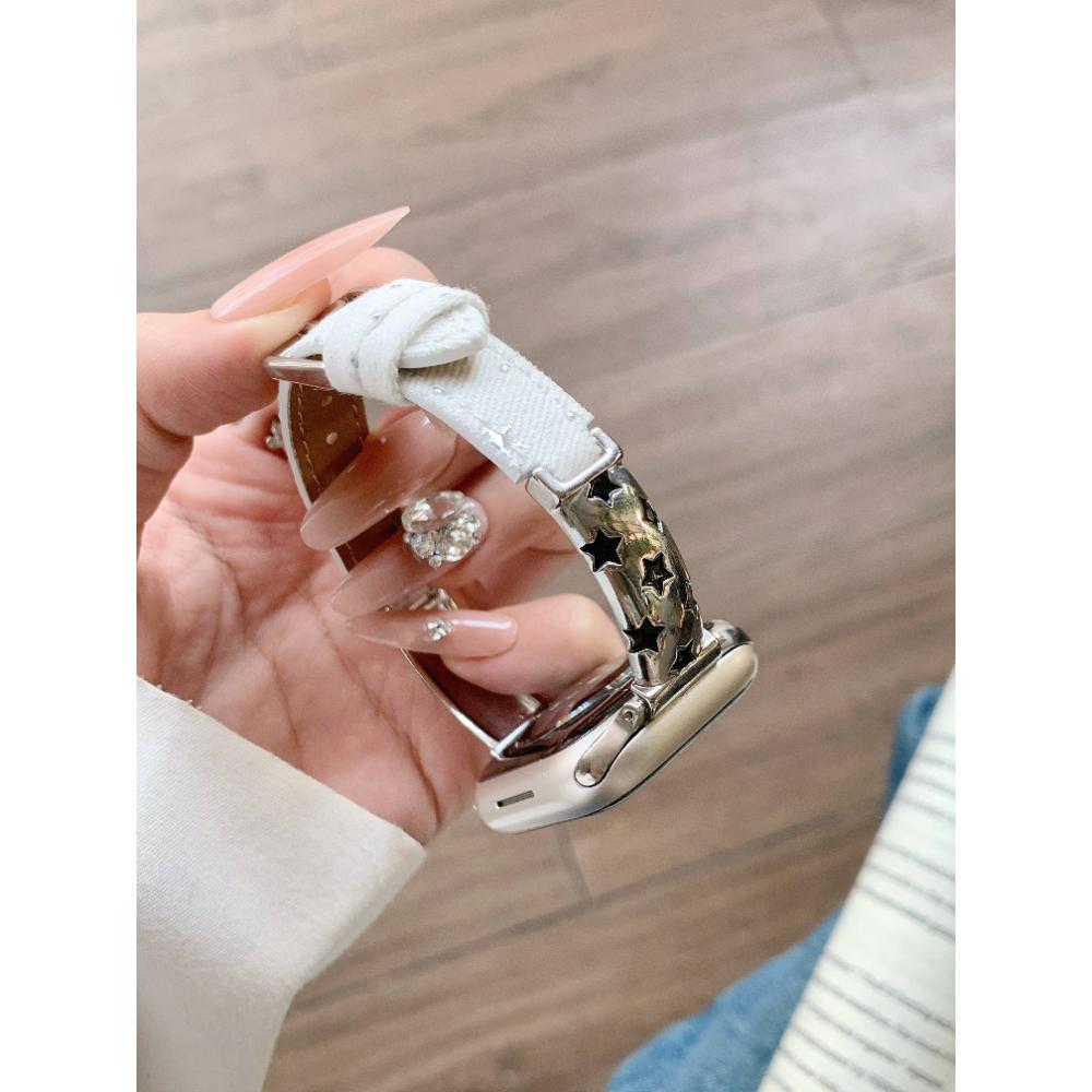 Leather Slim Band For iWatch SE 10 9 8 7 6 5 4 3 2 1 Woman Bracelet Strap For Apple Watch 38mm 40mm 41mm 42mm