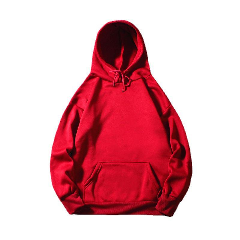 In Stock 2024 Women's Solid Color Loose Fit Hooded Sweatshirt with Plus Velvet for Autumn & Winter