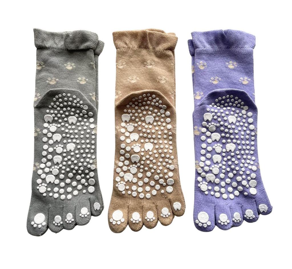 Mode Select Sport Socks with Shiba Inu and Paw Print Loose Elastic Cotton Set Women's Five-Toe Socks, Non-Slip Detail, Pattern, Fit, Cuffs, Blend,
