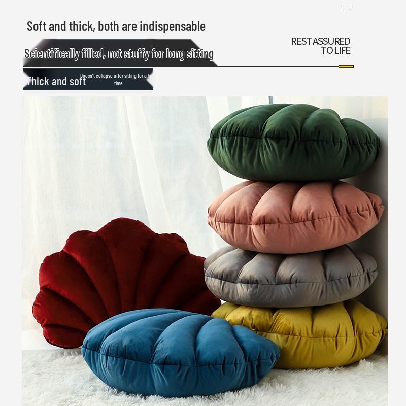 Holländisches Samt-Muschel-Kissen - Kreatives, simuliertes Muschel-Design für Sofa und Rückenstütze zu Hause