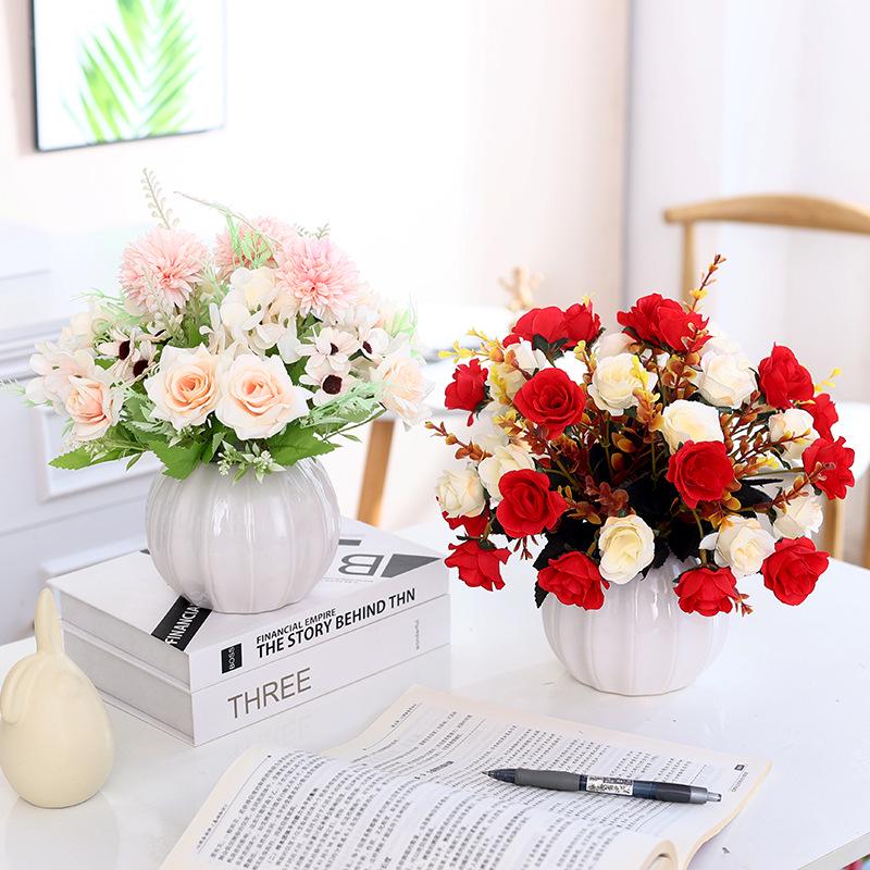 Artificial Silk Sunflower Floral Arrangement for Home Decor