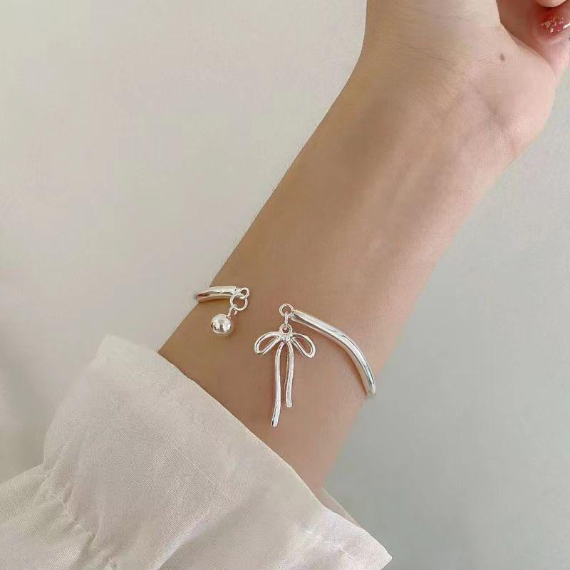 Sweet Princess Bowknot Möbius Silver Bracelet