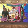 G&Gravity F-Falls Theme Birthday Party Decoration Cartoon Backdrop Banner Cake Topper Number Balloon Baby Shower Party Supplies