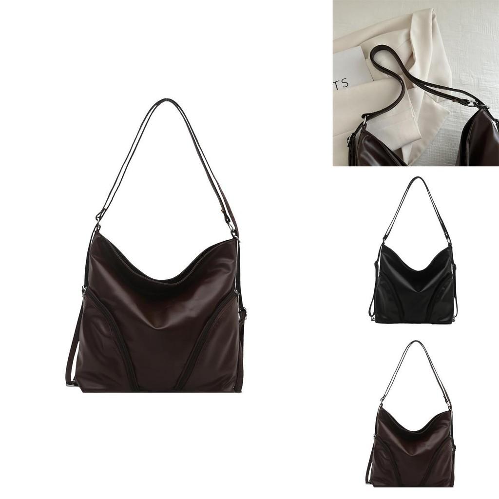 Womens Soft Pu Shoulder Bag With Zipper Closure And Interior Phone Pocket For Commuting