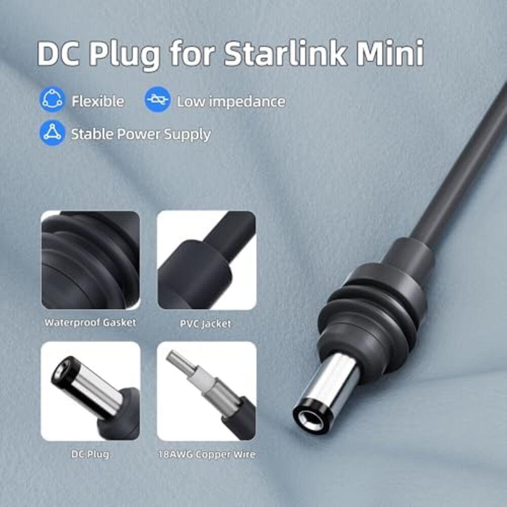 Outdoor Power Supply 12V To 30V Adapter Outdoor Use Vehicle Power Supply IP68 Waterproof Grade For STARLINK Mini
