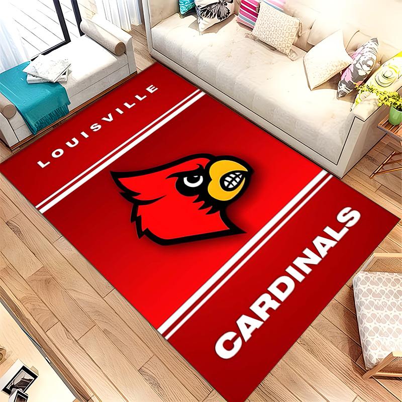 Louisville Cardinals (14) Rug Suitable For Living Rooms Bedrooms Computer Rooms Dining Areas And Placement Under Tables And Chairs Also An Ideal Choic