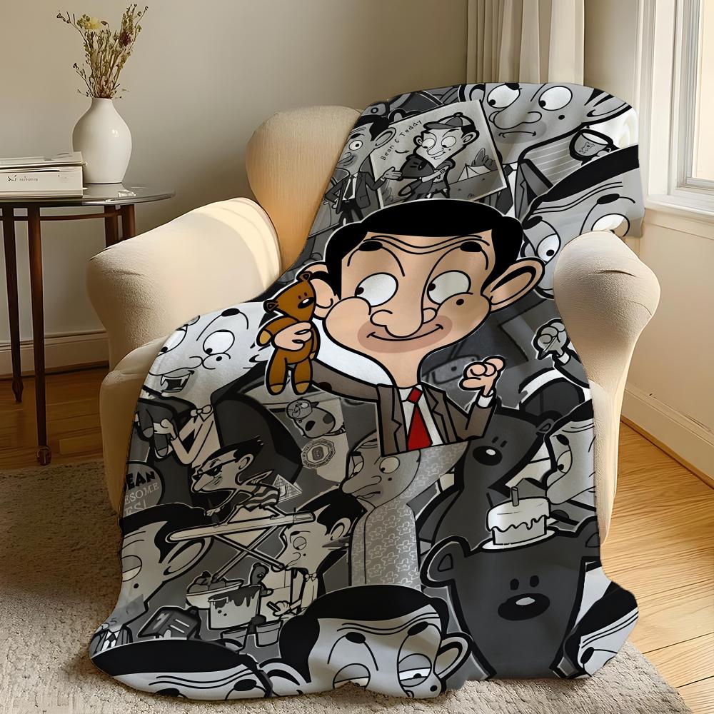 Komödie M-Mr Bean Überwurf Flanell Überwurfdecke, Bett Zuhause Büro Nickerchen Decke Reise, Camping, Picknickdecke Weiche Dekoration