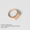 eManco Stainless Steel Punk Style Minimalist Round Ring Gold Plated Women's Rings for Parties and Festivals