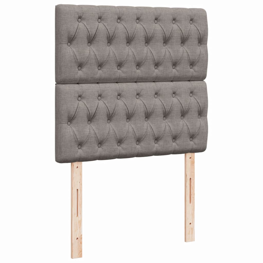 Vidaxl Letto Continentale Con Materasso, Taupe, Tessuto, 90X200 Cm