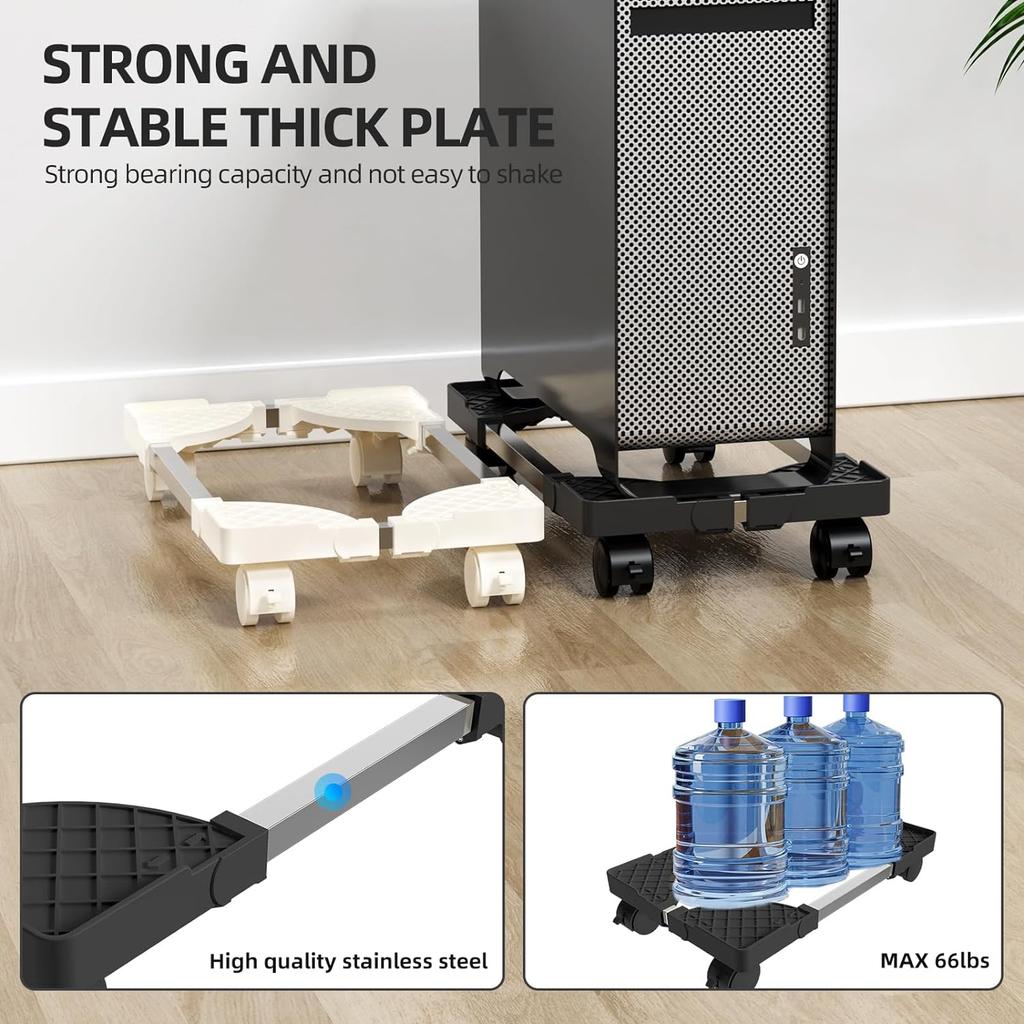 Bilgisayar Kulesi Standı Ayarlanabilir Mobil CPU Standı CPU Tutucu PC Kulesi Standı, Tekerlekli Tekerlekler Pc Zemin Yükseltici Standı