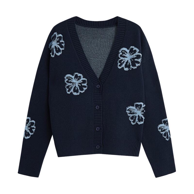 Chuyu Women's Retro V-Neck Knitted Cardigan