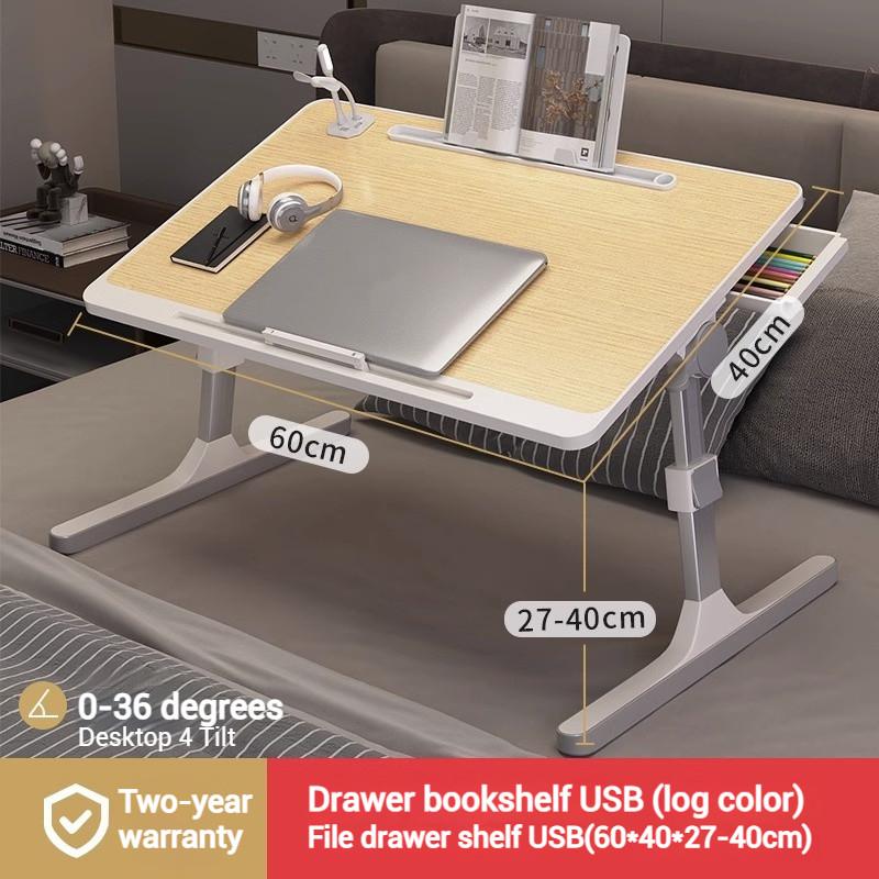 Study Work Multi-purpose Portable Lazy Table Liftable Multifunctional Folding Table Anti-Slip Laptop Bed Desk