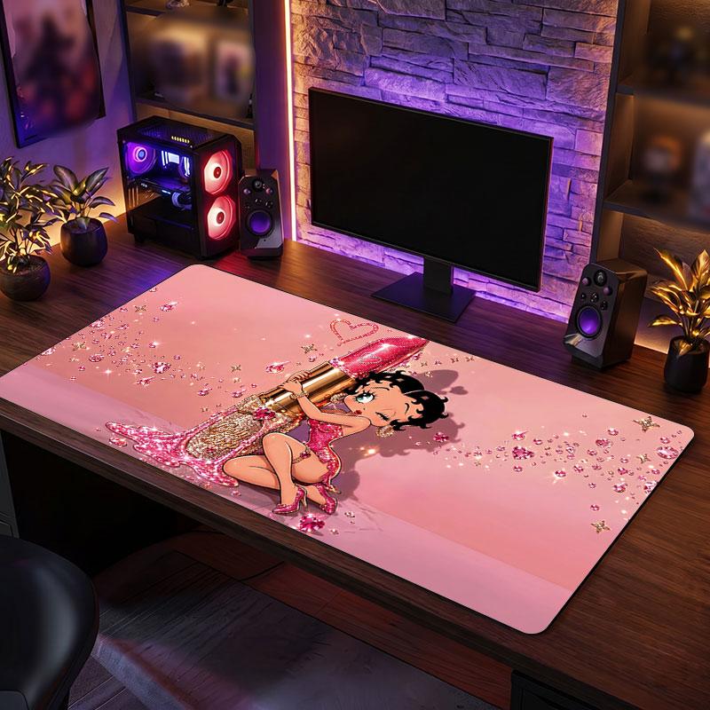 Big Mouse PadBetty Boop Extended Soft Desk Mat Gaming Office Computer Table Decor Mat