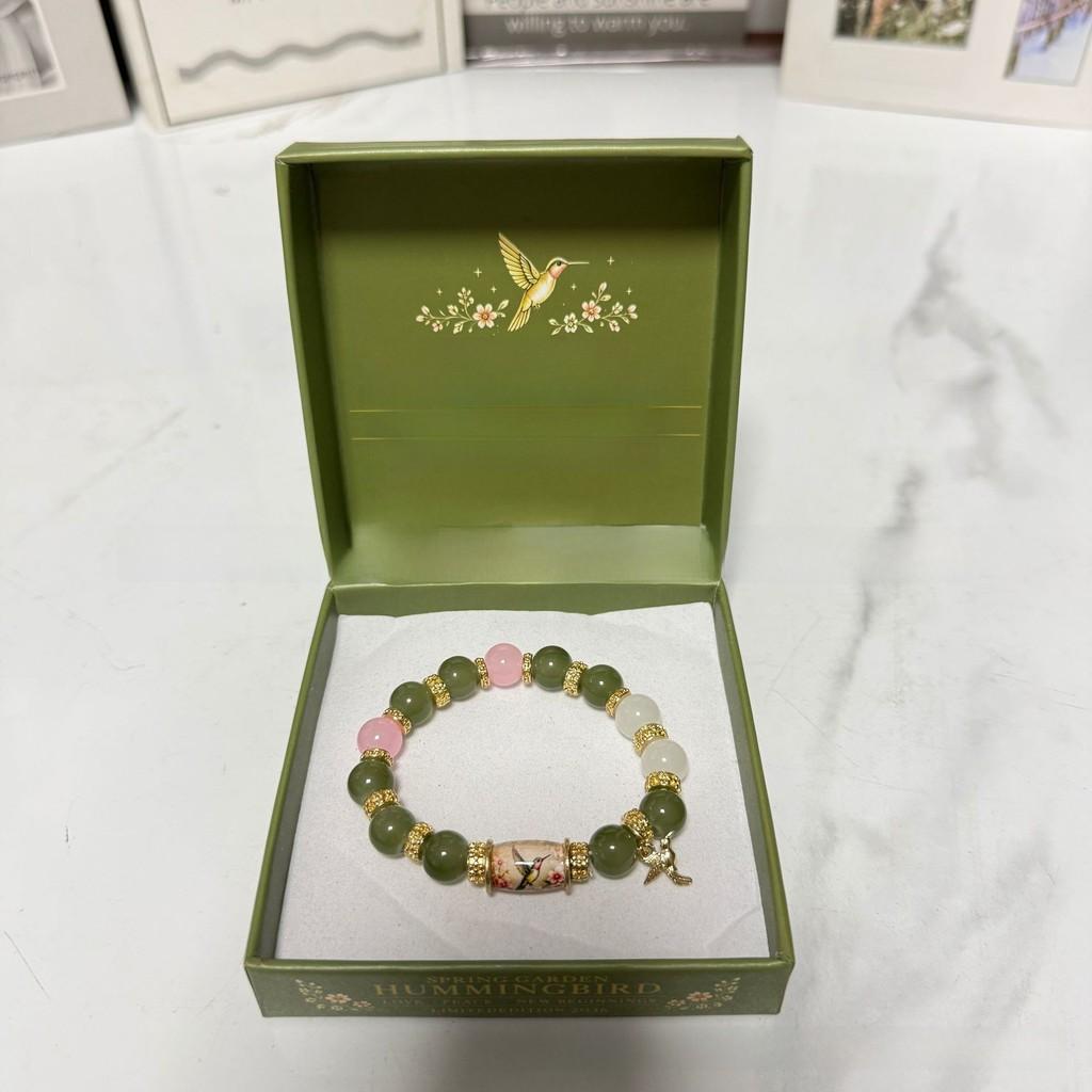 Lucky Handcrafted Beaded Bracelet With Elastic Cord For Men Women Gift Accessory