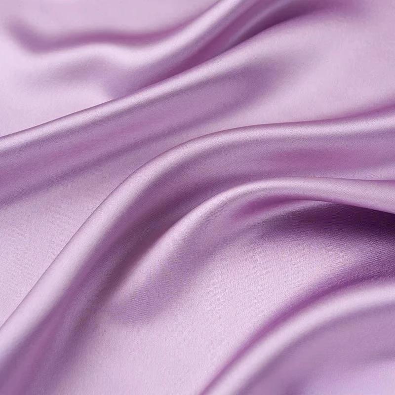 Wide 140cm Acetic Acid Satin Fabric Polyester Spandex Real Silk Fabric Lining Dress Clothing Pajamas Smooth and Silky Fabric