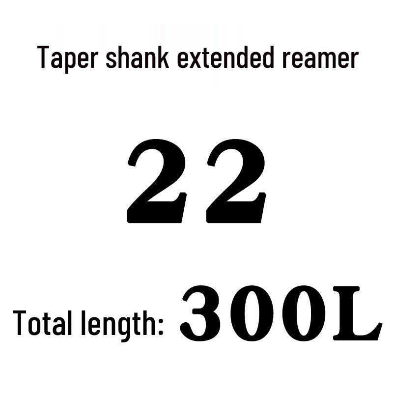 Extra Long High-Speed Steel Taper Shank Machine Reamer for Deep Holes, Sizes 16, 18, 20, 22, 24, 25, 30, 40