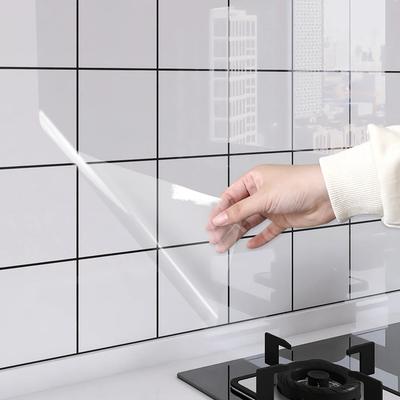 1roll 5/10m Electrostatic Wall Protective Film Transparent Non-adhesive Adsorption Wall Stickers Waterproof And Dirt-resistant