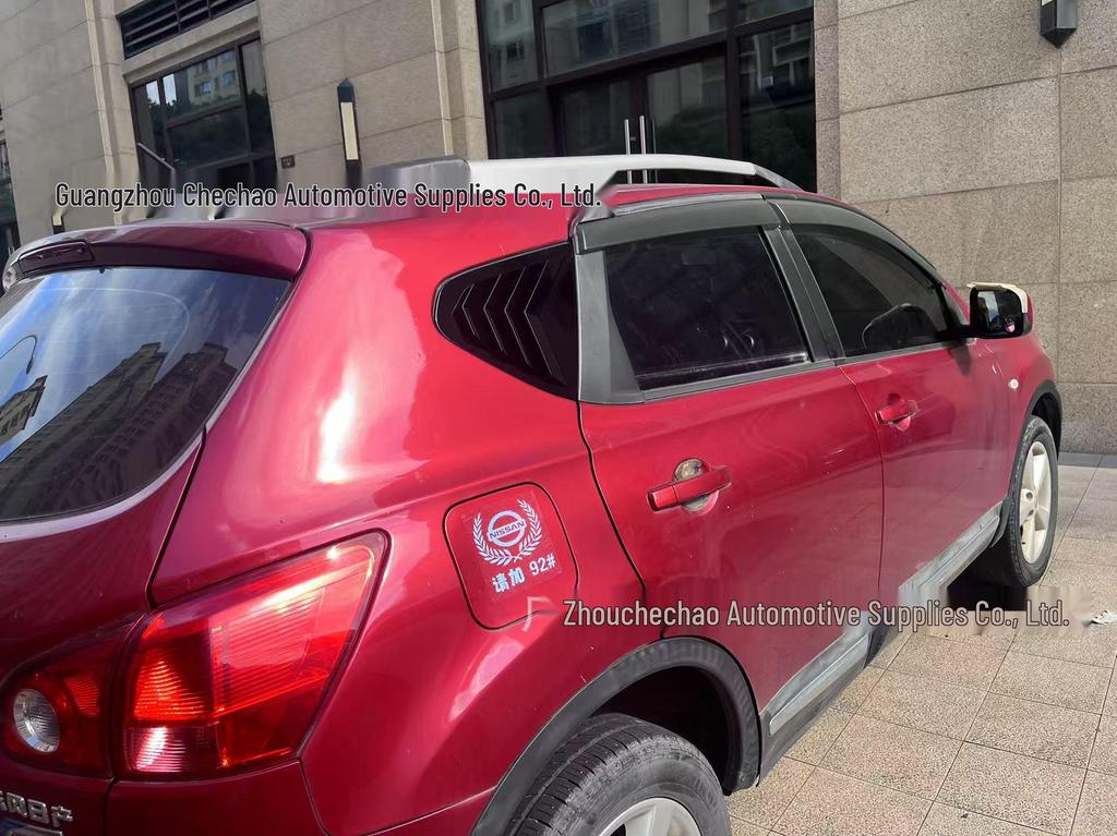 Rear Window Louvers for 08-15 Qashqai, Mustang-Style Air Vent Triangular Window Decor