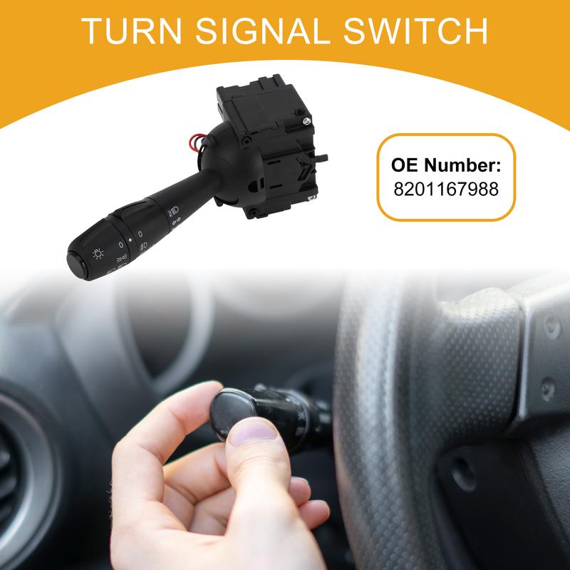 X Autohaux Steering Column Turn Signal Switch Lever No.8201167988 Multifunction Combination Switch for Dacia Dokker Duster Logan