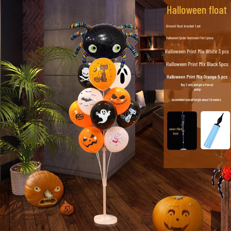 Halloween Pumpkin Atmosphere Balloons for Tables, Bars, Kindergartens, and Shopping Mall Displays