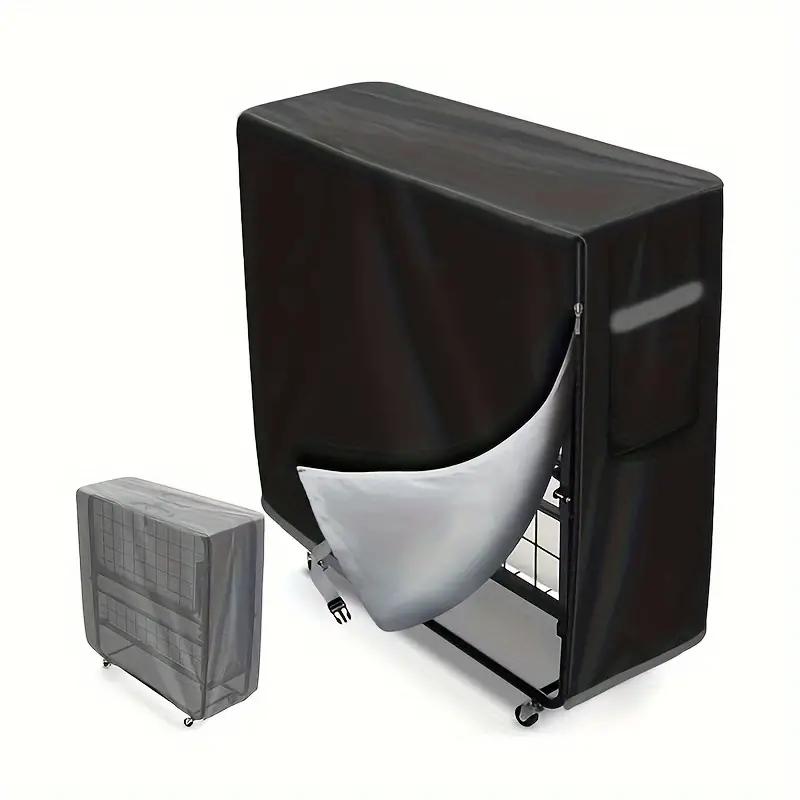 Waterproof Folding Bed Storage Cover With Zipper - Dustproof Rollaway Protector For Home, Office- Indoor/Outdoor Compatible