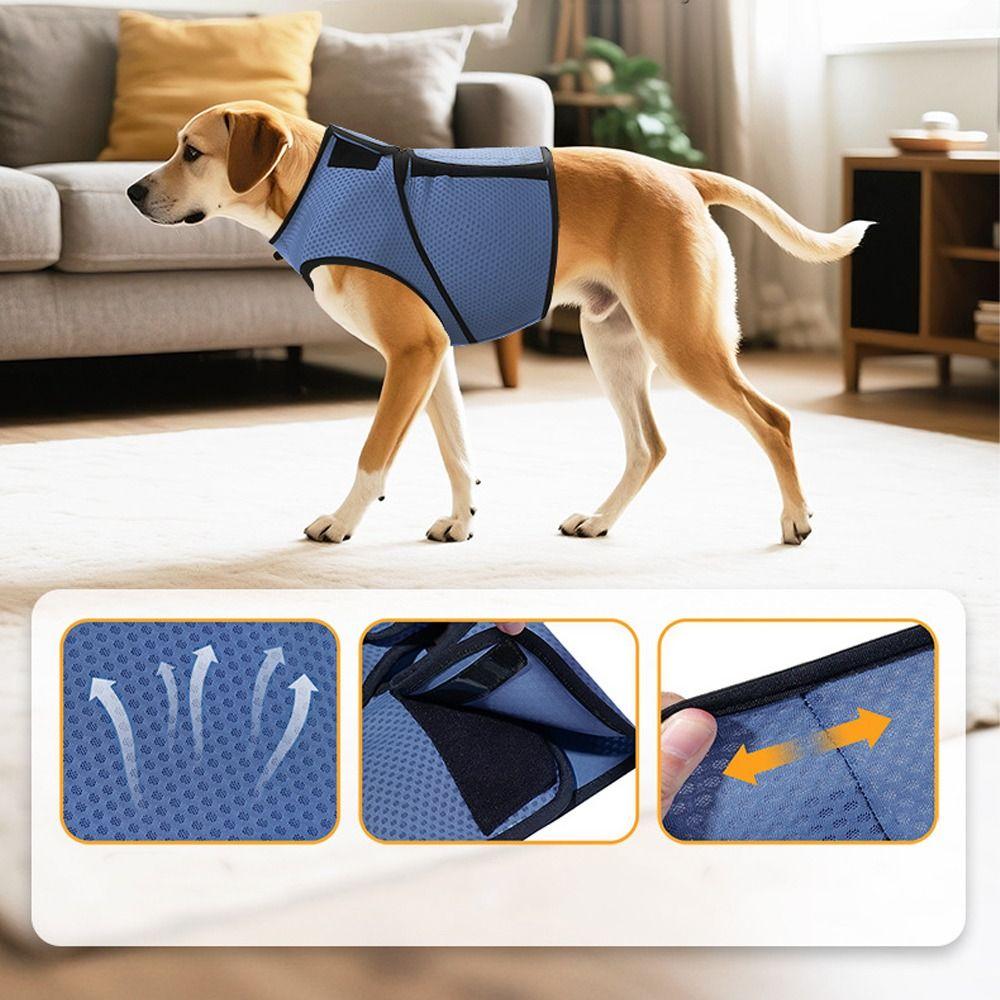 Breathable Dog Anxiety Vest Adjustable Dog Chest Back Clothing Pet Calming Shirt  Travel
