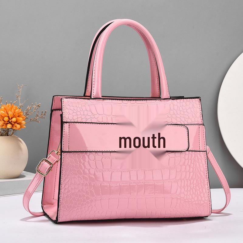 Taizhou Shiny Crocodile Pattern Women's Versatile Handbag - Trendy Large Capacity Shoulder & Crossbody Bag