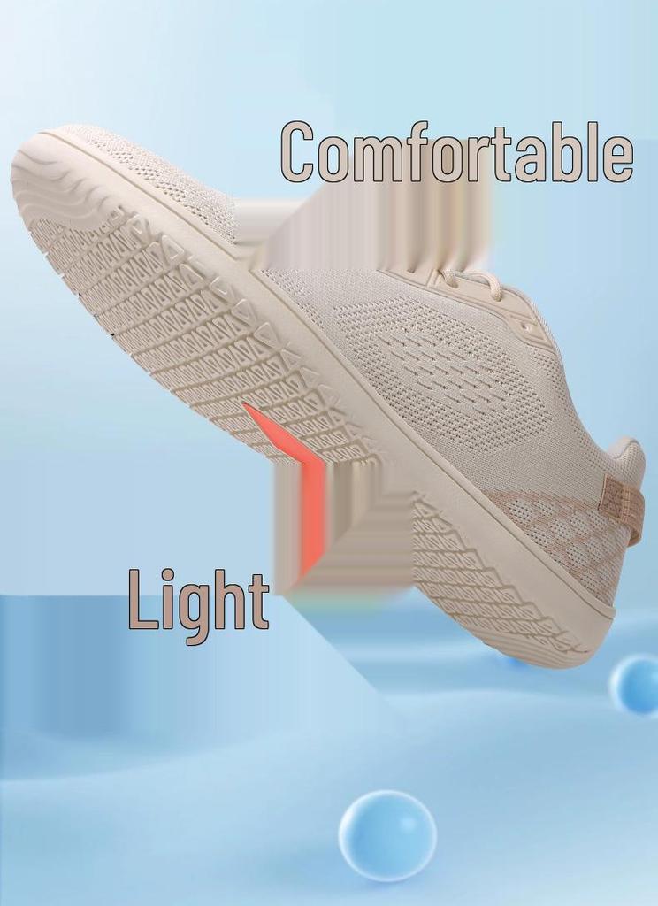 Men's Breathable Wide-Toe Barefoot Casual Shoes - Large Size, All-Season Walking Shoes