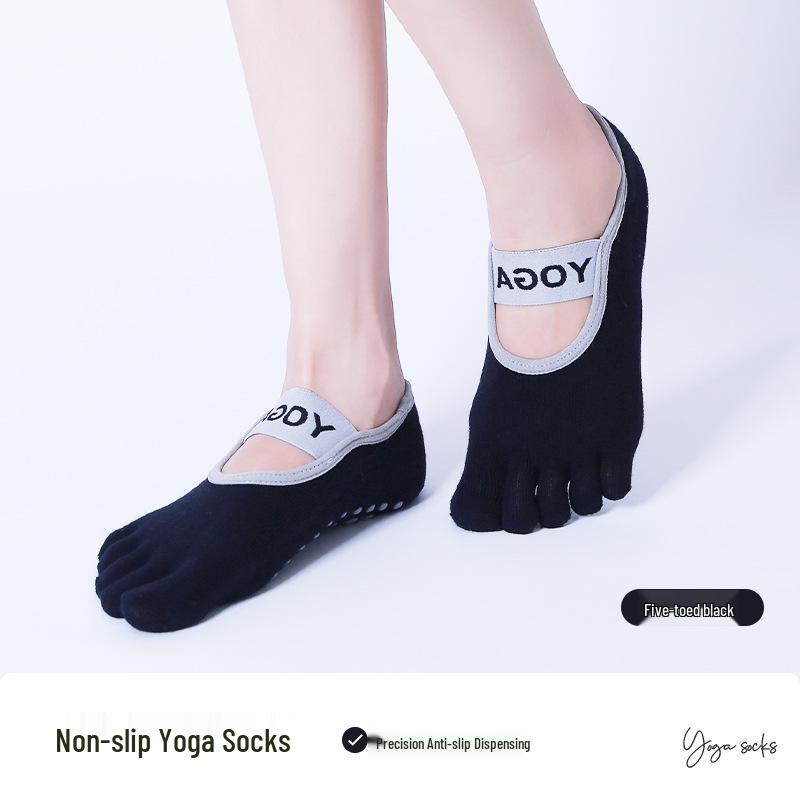 **Hot Sale Yoga Color Block Non-Slip Five-Toe Socks**