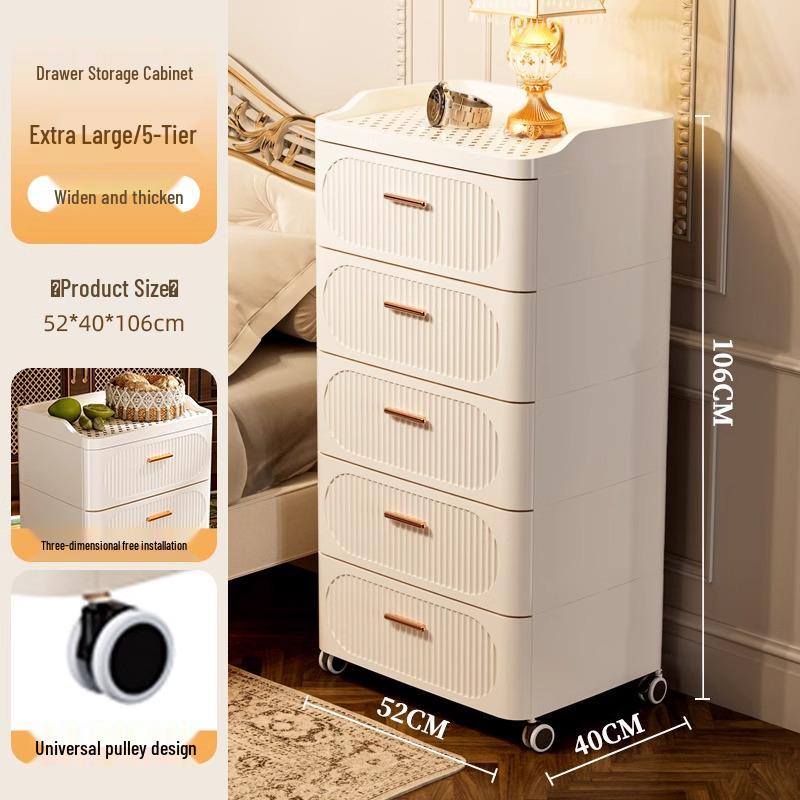 Golden Cat Multi-Layer Plastic Storage Cabinet for Bedroom and Living Room