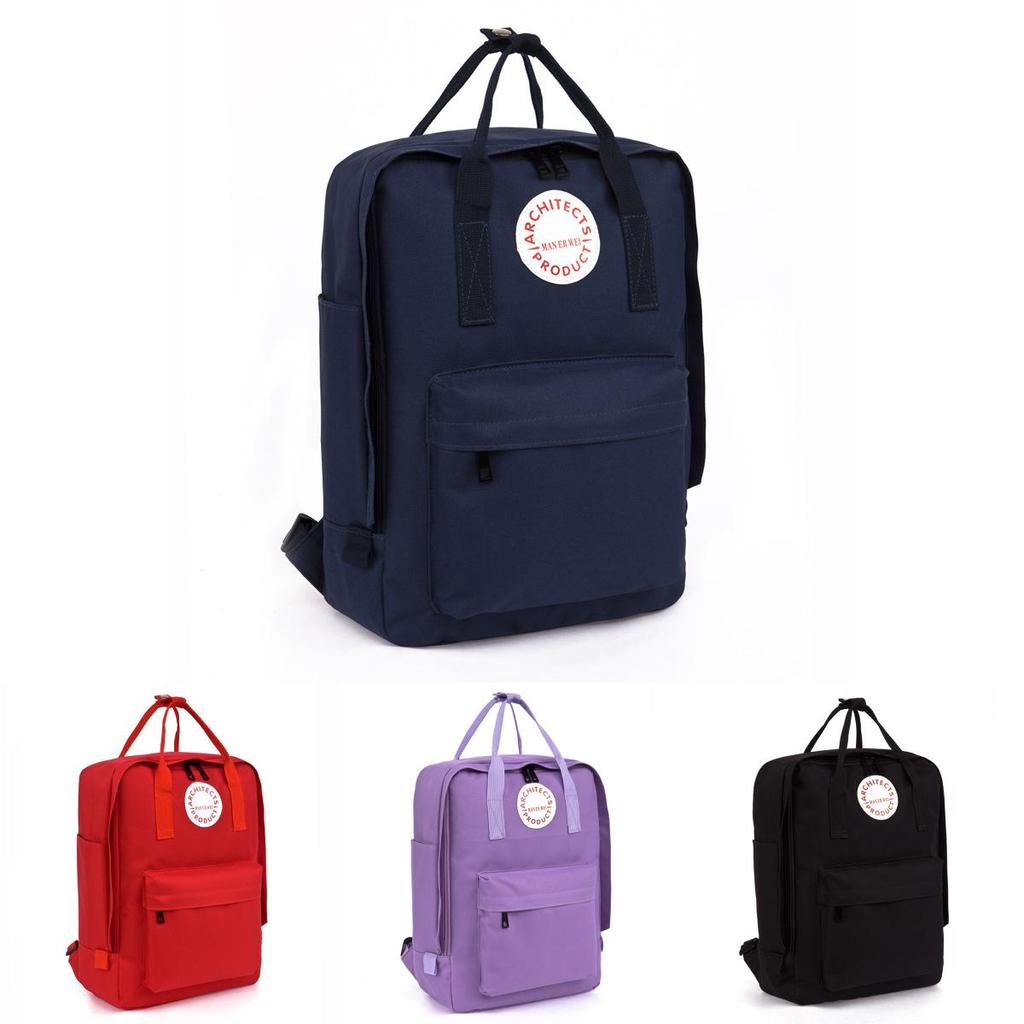 Man Er Wei Letter Print Oxford Cloth Dualcompartment Backpack For Casual Travel And Students