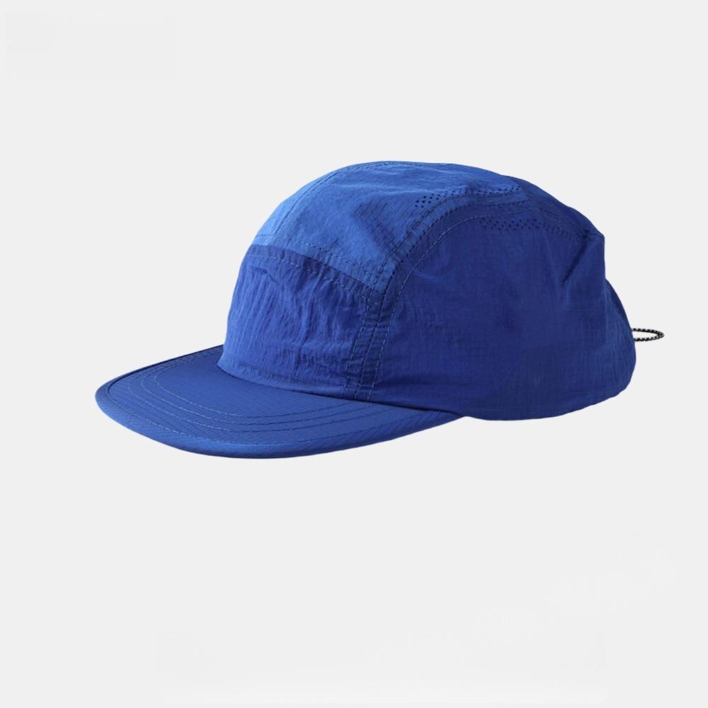 

UPF50+ Flat Brimmed Baseball Cap Soft Brim Sun Visor Cap Trendy Quick Drying Cap Unisex синий