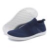 Men's Wide-head Casual Shoes Slip On Flying Woven Sneakers