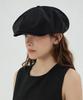 Bajal Va Curved Logo Easy Fit Newsboy Cap Black