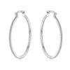 Boucles d'oreilles Silvere Glam Style Ins Européen et Américain avec Moissanite, Grandes Boucles d'oreilles Style Hip-hop, Boucles d'oreilles en Argent Sterling